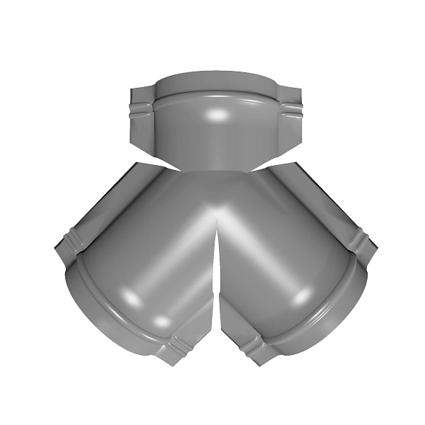 Тройник Y малого конька полукруглого Satin с пленкой RAL 7004 сигнальный серый