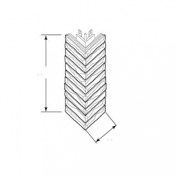 Угол внешний Nailite Stacked stone premium Shadow ridge Природный камень премиум Антрацит