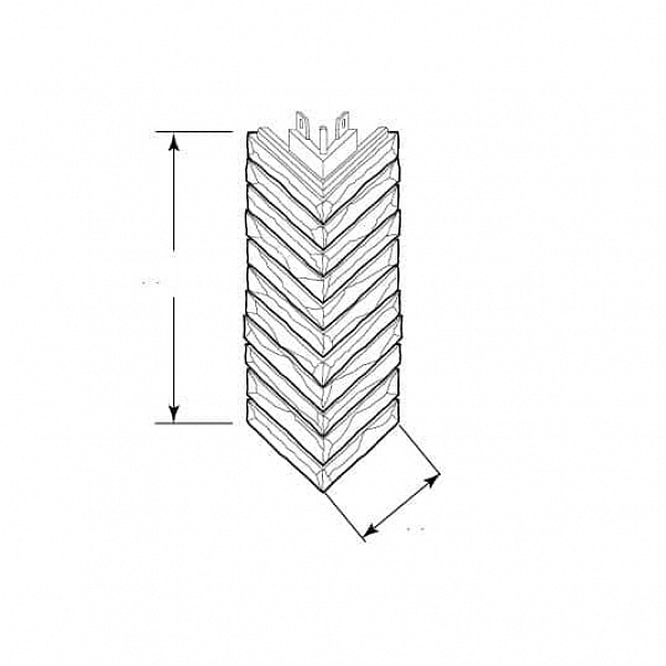 Угол внешний Nailite Stacked stone Sandstone Природный камень Песочно-желтый