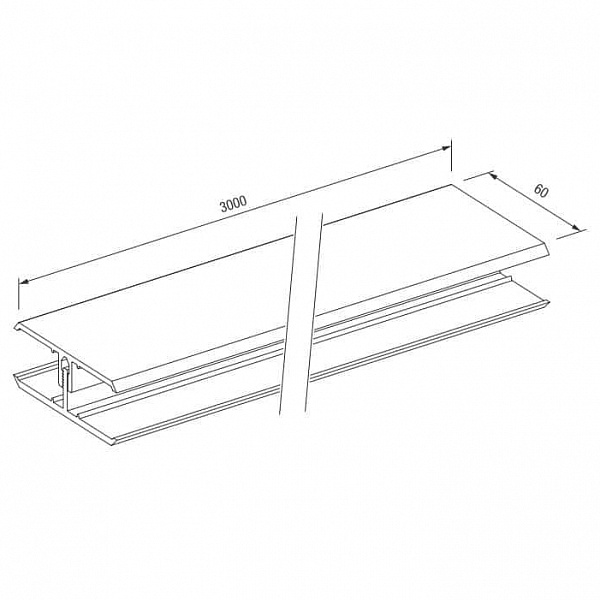 VOX FS-282 соединительная планка QUARTZ GREY 3м